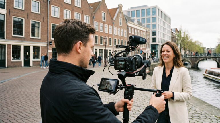 Videoproductie op locatie voor een social advertising campagne
