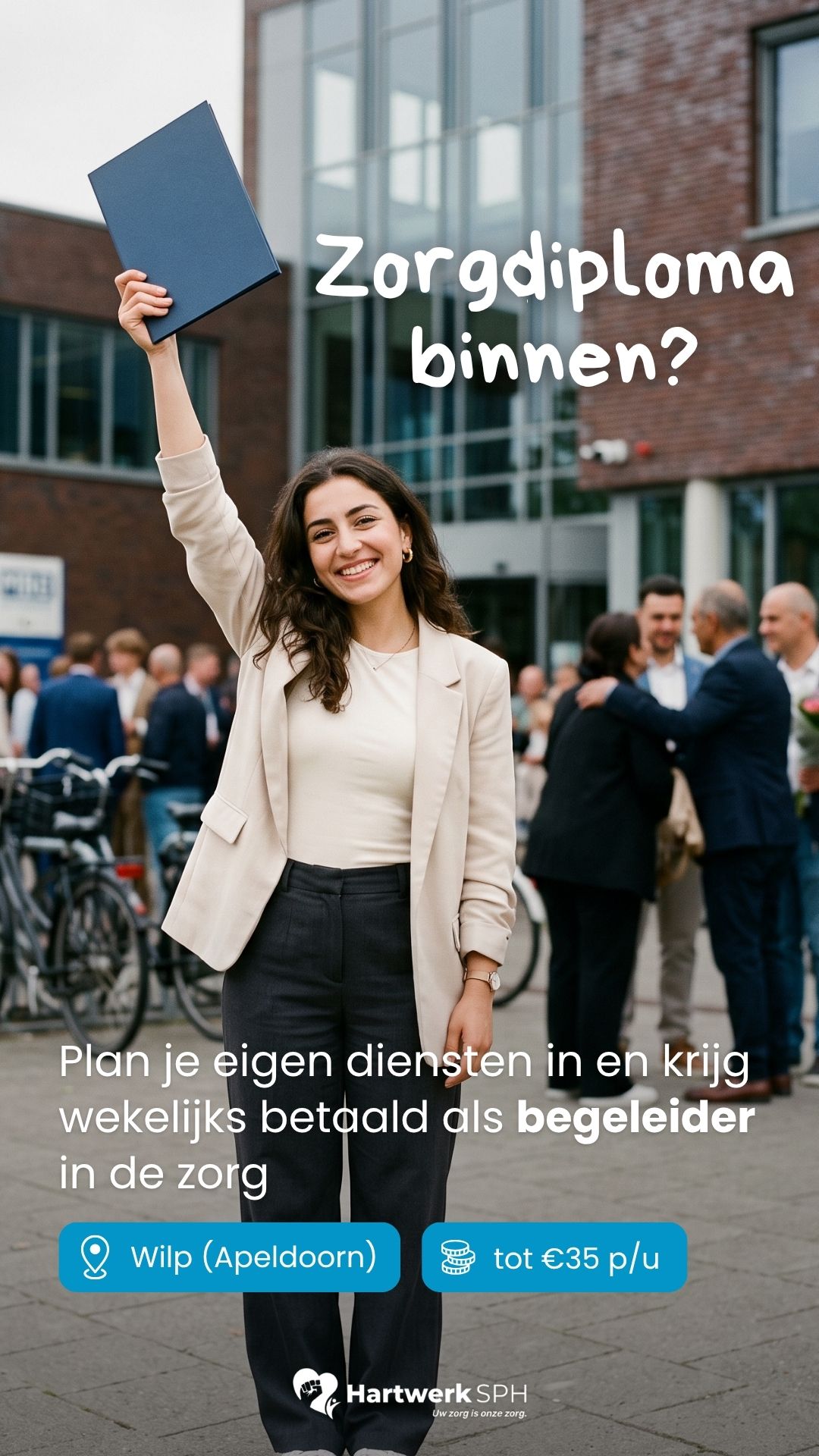 Voorbeeld van een social advertentie voor personeelswerving in de zorg